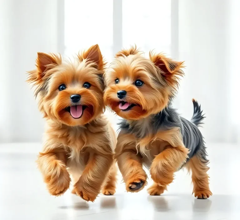 Two Yorkie Pups Playing 5