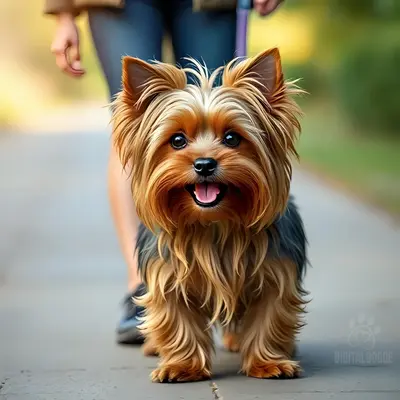 Yorkie Training Walking 100